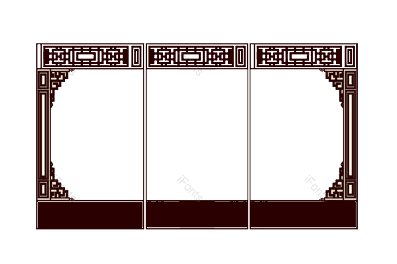 花纹图片,复古边框元素,复古花纹PNG,中国风边框免抠素材